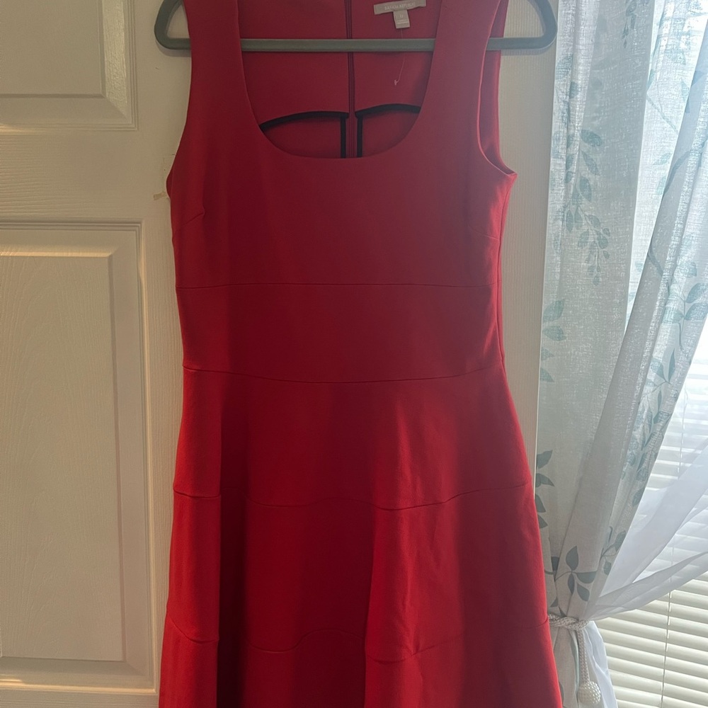 Banana Republic Red A-Line Scoop Neck Cocktail Dress